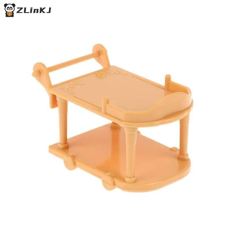 1 12 Dollhouse Miniature Plastic Food Cart Table Chair Model Zpaxo