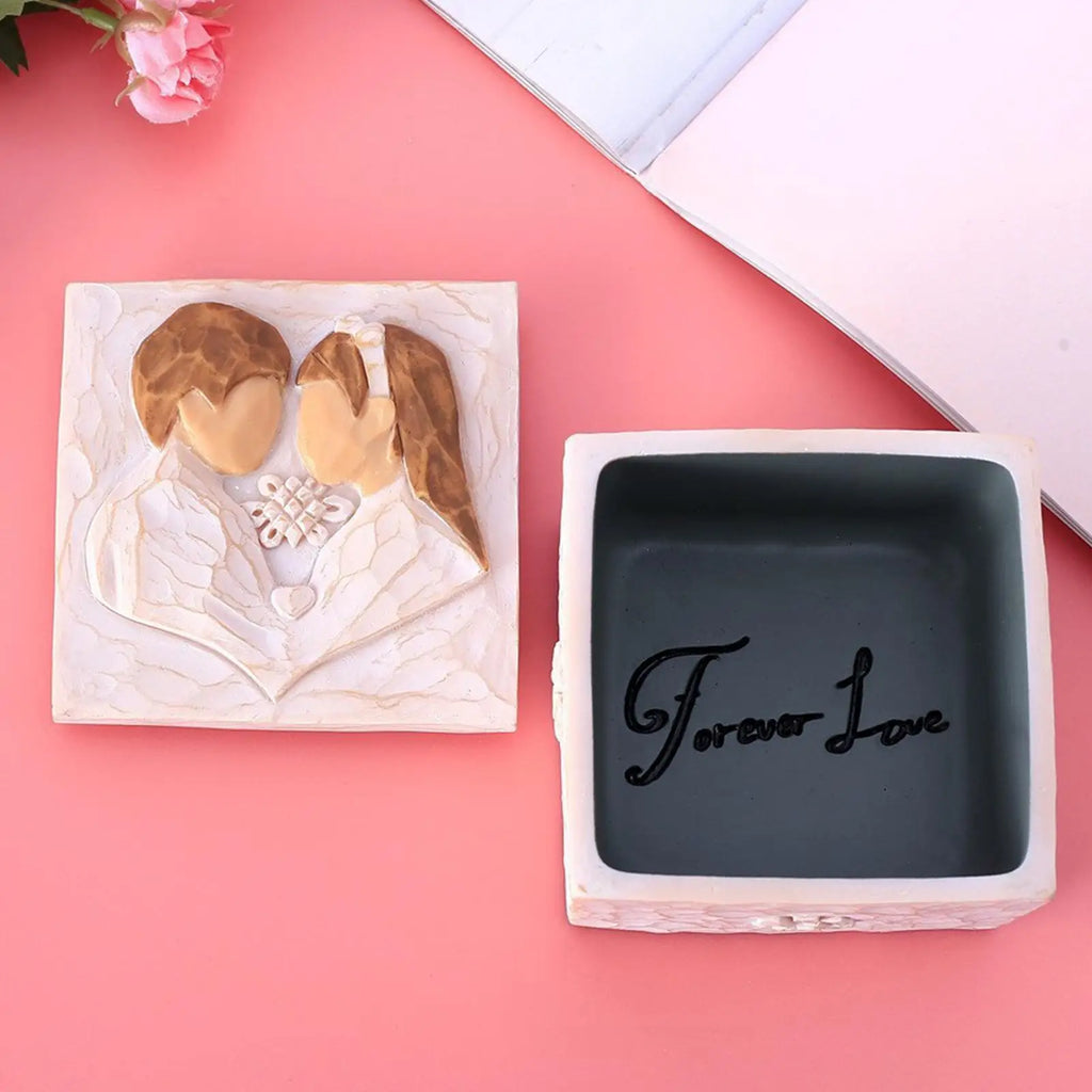 Keepsake Box Love Jewelry Storage Resin Souvenir Organizer Wives