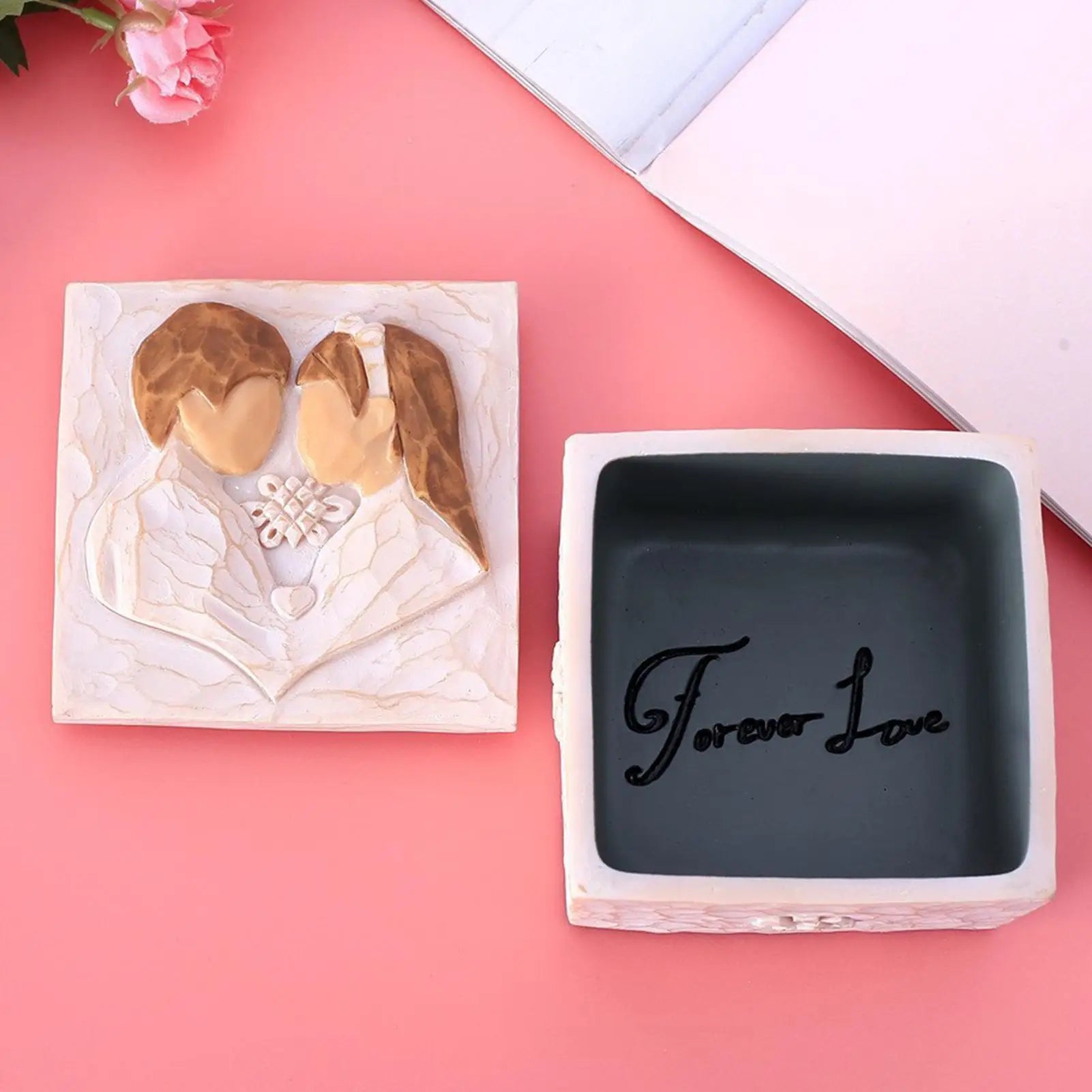 Keepsake Box Love Jewelry Storage Resin Souvenir Organizer Wives
