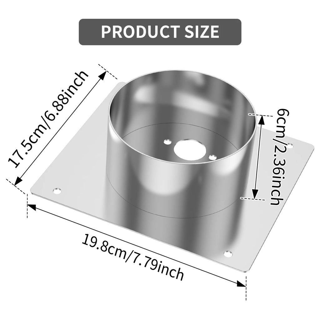 Diesel Heater Mounting Plate Diesel Heater Turret Mount Plate Floor Base Mount Bracket for Airtronic D2/D4/D1LC 60 mm Zpaxo 60mm Depth