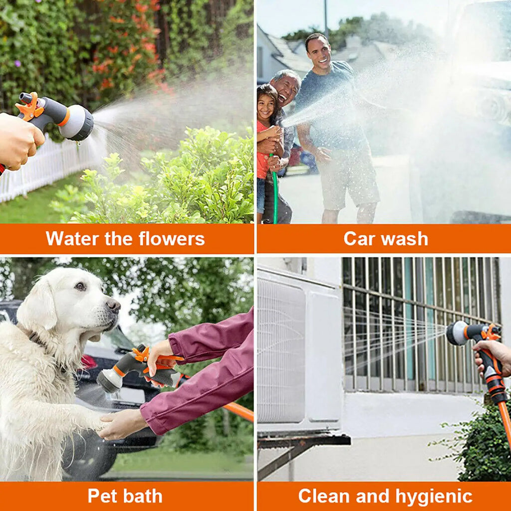 Multifunctional Garden Hose Spray Nozzle 8 Patterns Watering Sprayer