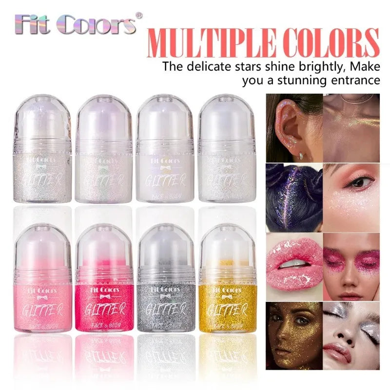 Sparkling Sequins Glitter Gel Face Body Eye Painting Shine Liquid Zpaxo