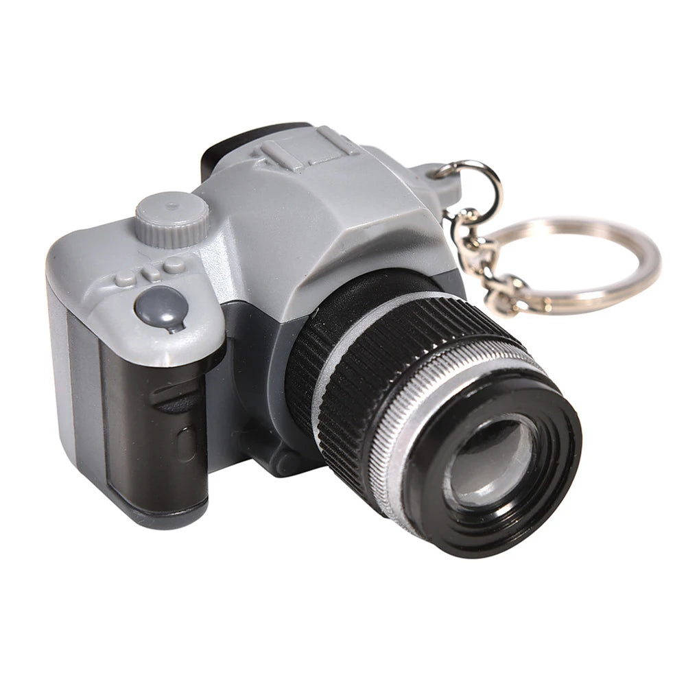 Accessorie Mini Sound Led Light Pendant Camera Keychain Simulation Zpaxo Grey