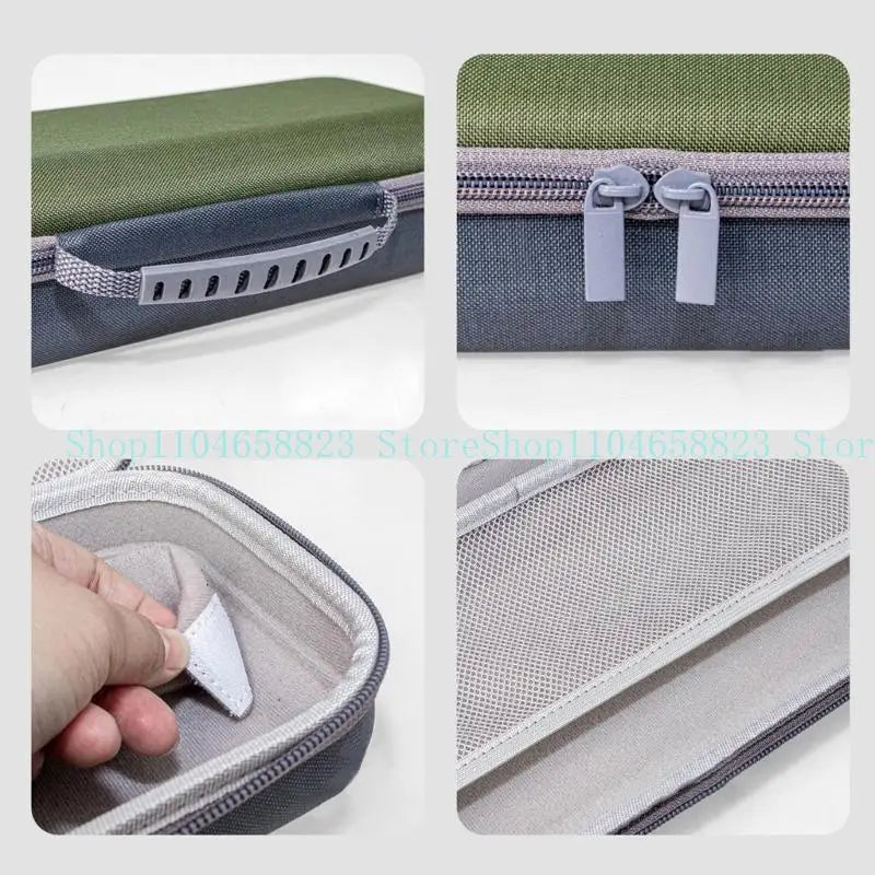652F Portable Microphone Carrying Case EVA Shell with Soft Shockproof Lining Adjustable Divider For Travel Performances Zpaxo