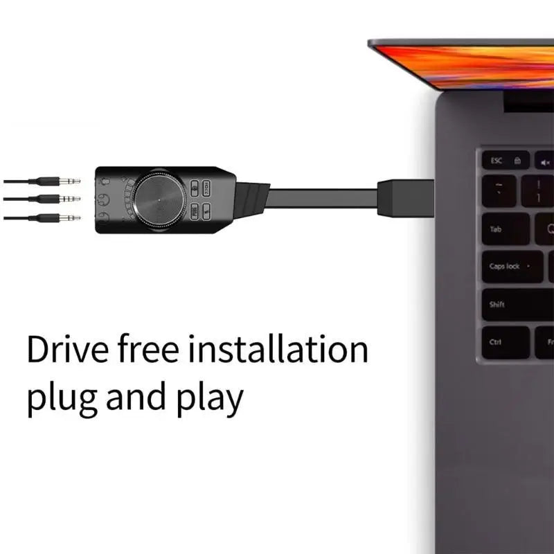 652F Virtual 7 1 Surround Sound USB External Card Gaming Gamers Zpaxo CN