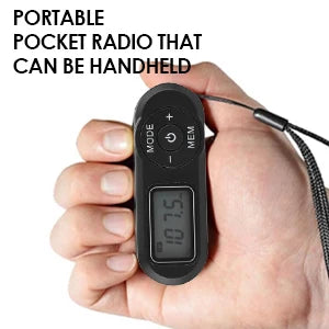DSP Mini Portable LCD Digital FM Radio Music Player Black Earphone