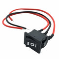 OFF Mini Rocker Switch 2 3 Pin Pre-wired Toggle Terminal 12 Volt DC Zpaxo 3 Gear Black