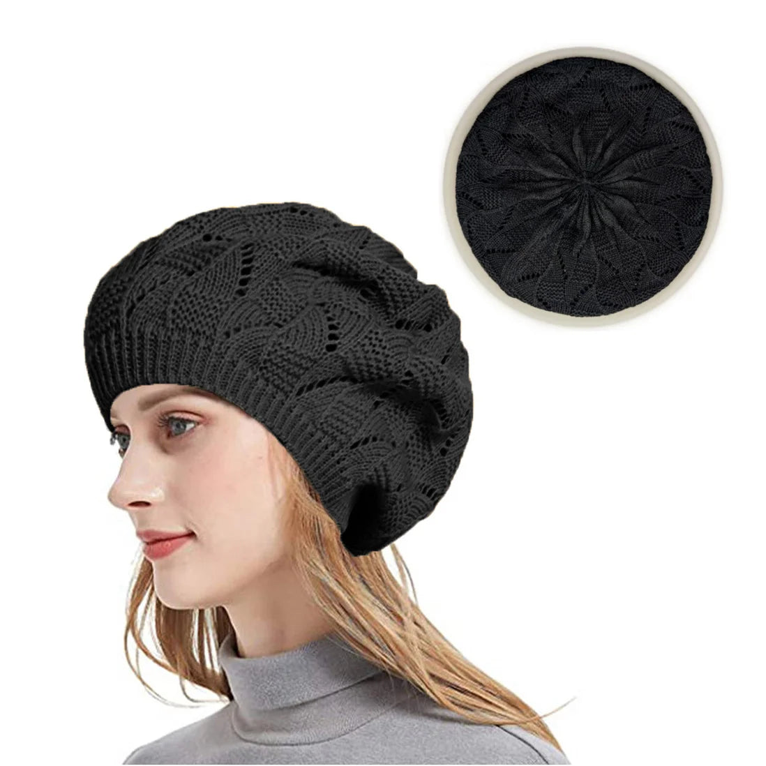 Mesh Breathable Beret – Lightweight Cotton Artist Hat