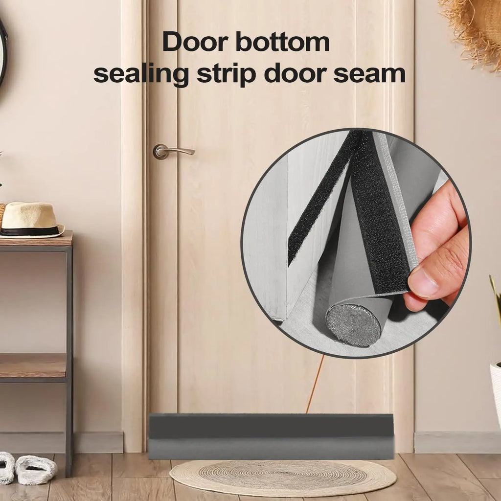 Door Draft Stopper Door Noise Blocking Strip Sound Blocker Gap Filler for Bedroom Garage Window Kitchen Carpets Shower Apartment Zpaxo