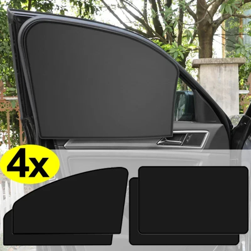 Car Window Sunshade Cover Summer UV Protection Side Front Rear Mesh