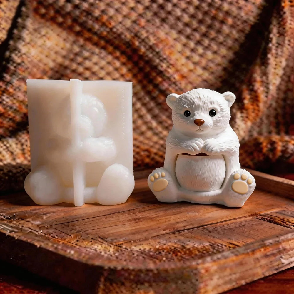 Bear Silicone Mold – DIY Plaster, Candle & Epoxy Resin Craft Silicone Mold Zpaxo