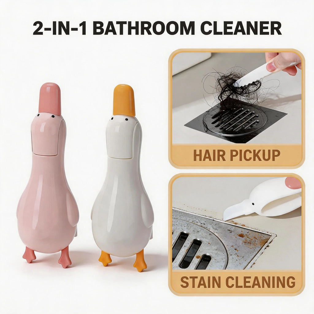 2-in-1 Duck Bathroom Cleaning Clip & Dust Removal Shovel