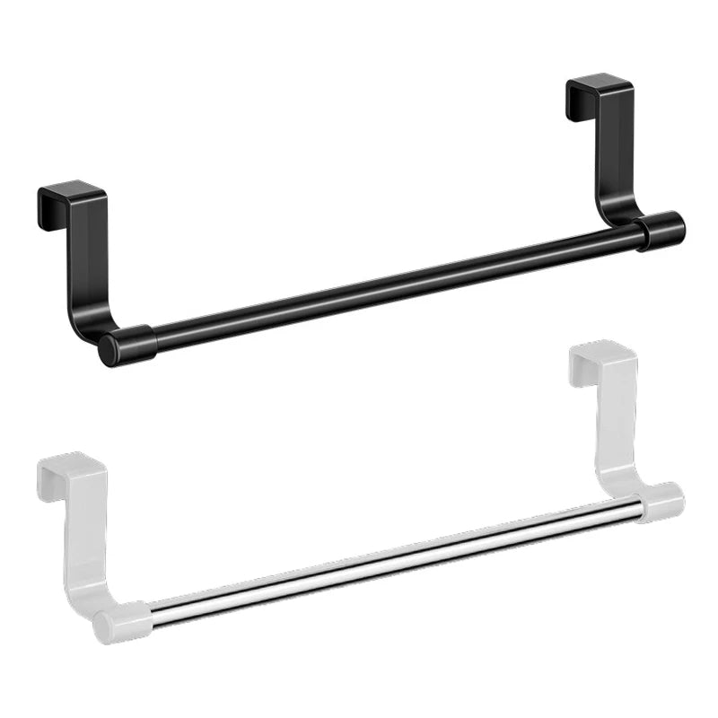 Towel Rack Over Door Stainless Steel Towel Bar Storage Organizer Bathroom Kitchen Cabinet Door Hanging Towel Rack Zpaxo