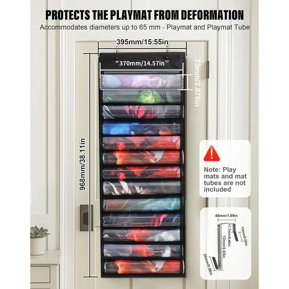Game Mat Holder Accessories Organizer Bag Transparent Slots Family