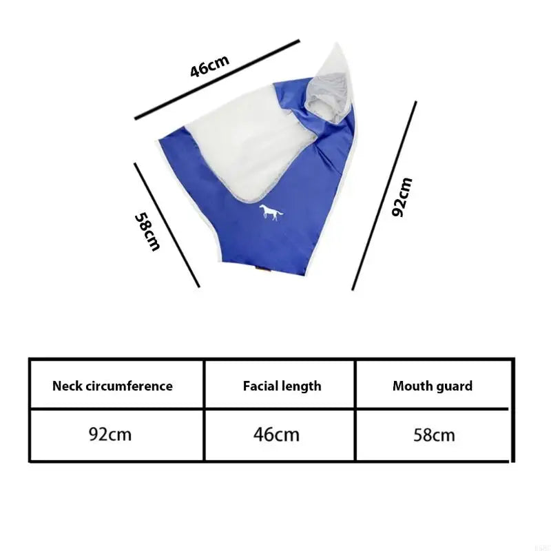 Head Cover Horse Supplies Breathable Mesh Netted Mask Comfortable Face Cover Zpaxo