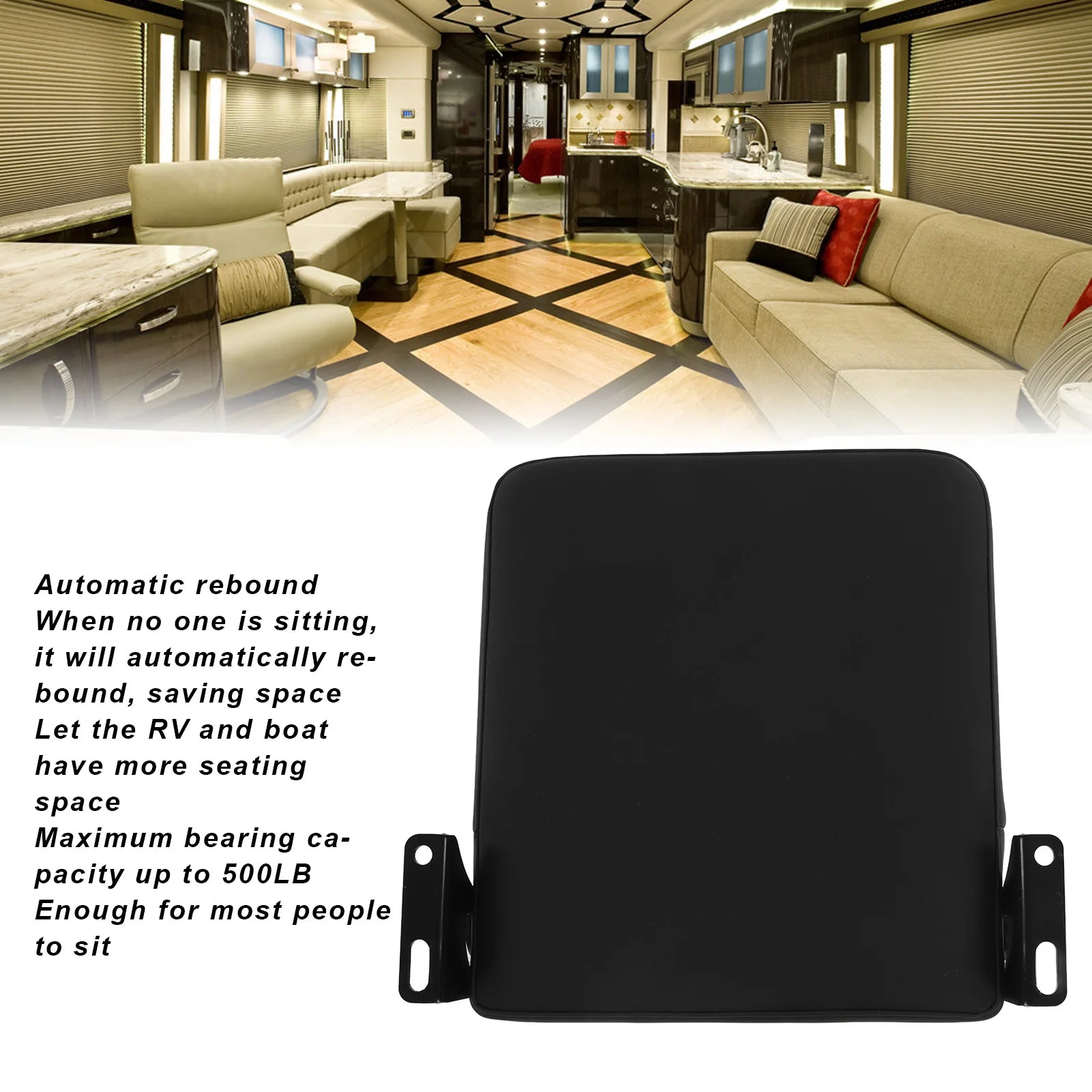 RV Automatic Folding Seat 500LB Maximum Load Space Saving