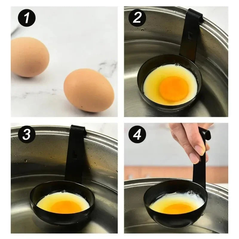 1-2pcs Stainless Steel Poached Egg Cup Poaching Cups High Temperature Resistance Egg Cup Kitchen Tools Egg Boiler Cooking Cups Zpaxo