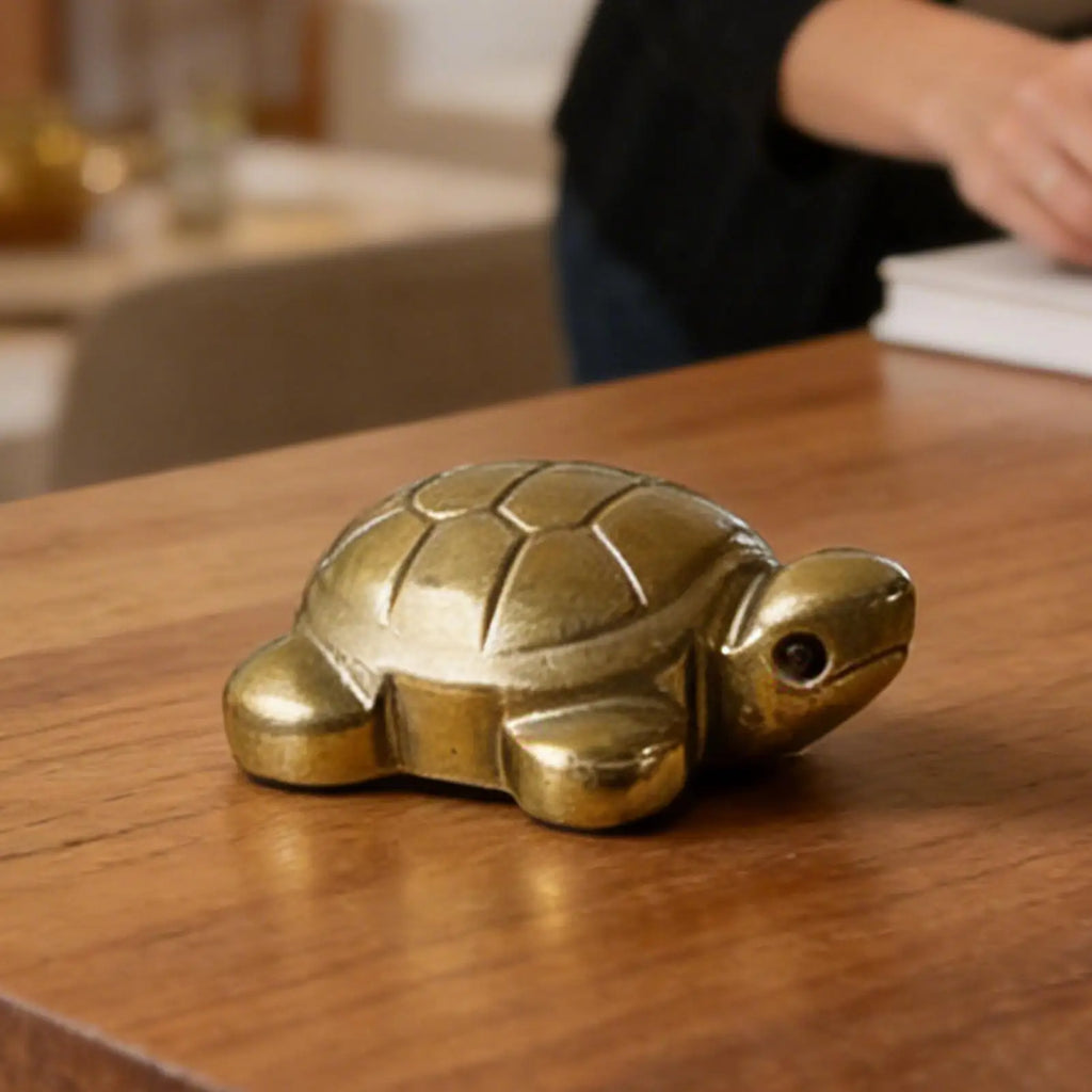 Pyrite Tortoise Natural Crystal Carved Stone Turtle Statue Mini
