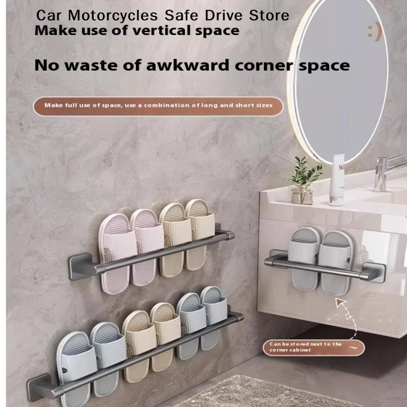 Non-drilling Towel Rack Double Layer Self Adhesive Bathroom Shower