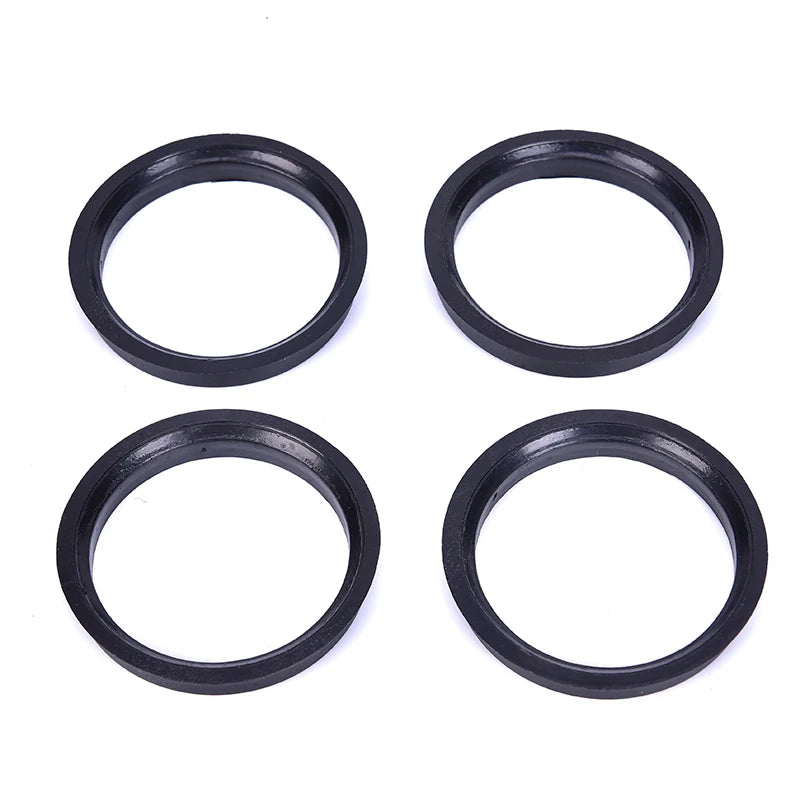 4-Pack 66.6–57.1mm Hub Centric Rings | Polycarbonate Wheel Bore