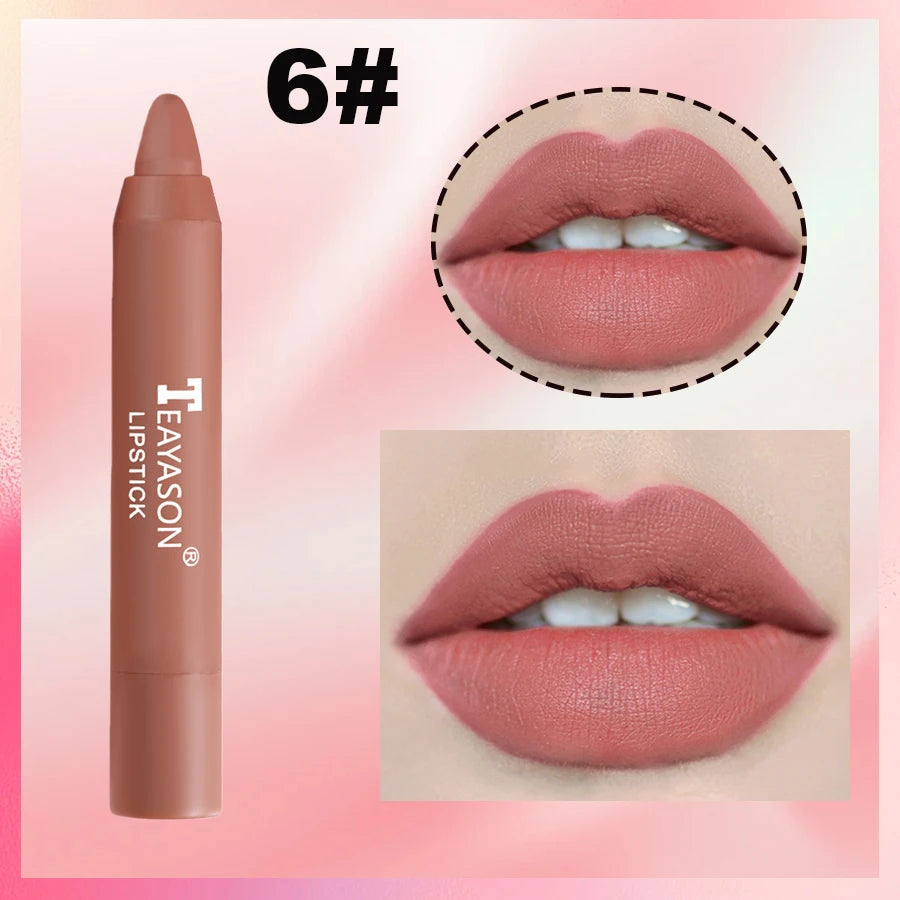 Matte lipstick for easy application, smudge-proof, daily moisturizing, lipstick, holiday gift, light makeup, lip pen, lipliner, Zpaxo 6XQ06 2.5G Full Size