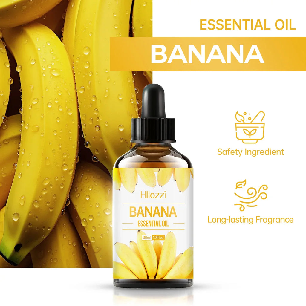30ml banana essential oil brightens skin, moisturizes, repairs hair, aromatherapy humidifier soap, multifunctional essential oil Zpaxo