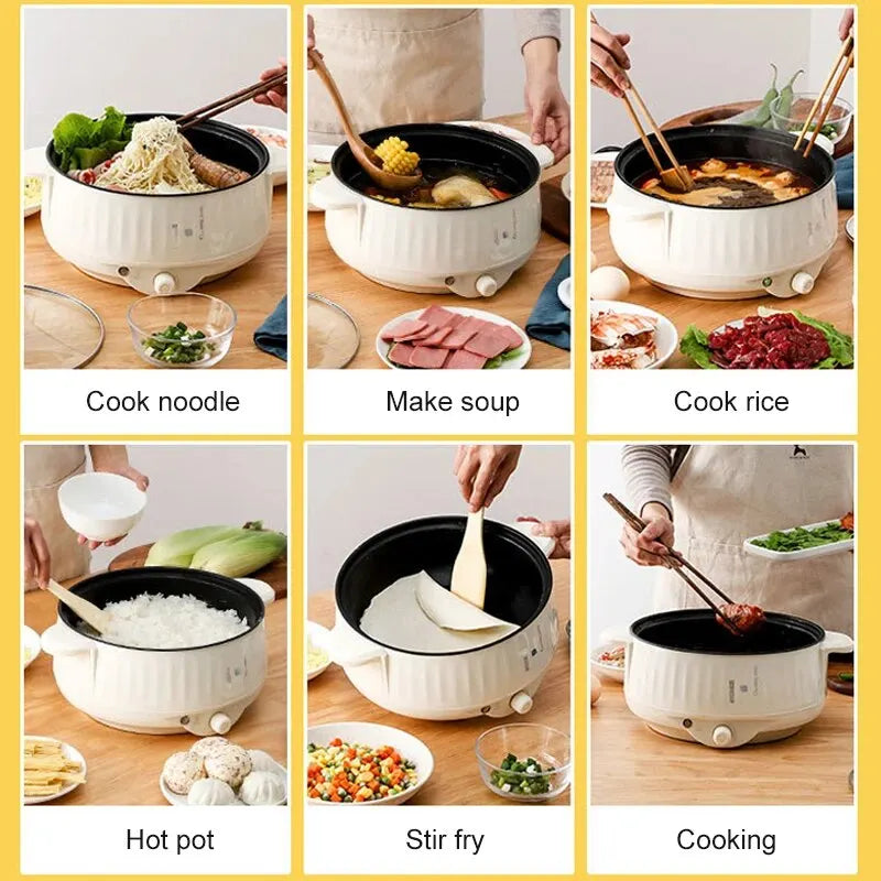 220V Multi Cookers Single/Double Layer Electric Pot 1-2 People Household Non-stick Pan Hot Pot Rice Cooker Cooking Appliances Zpaxo