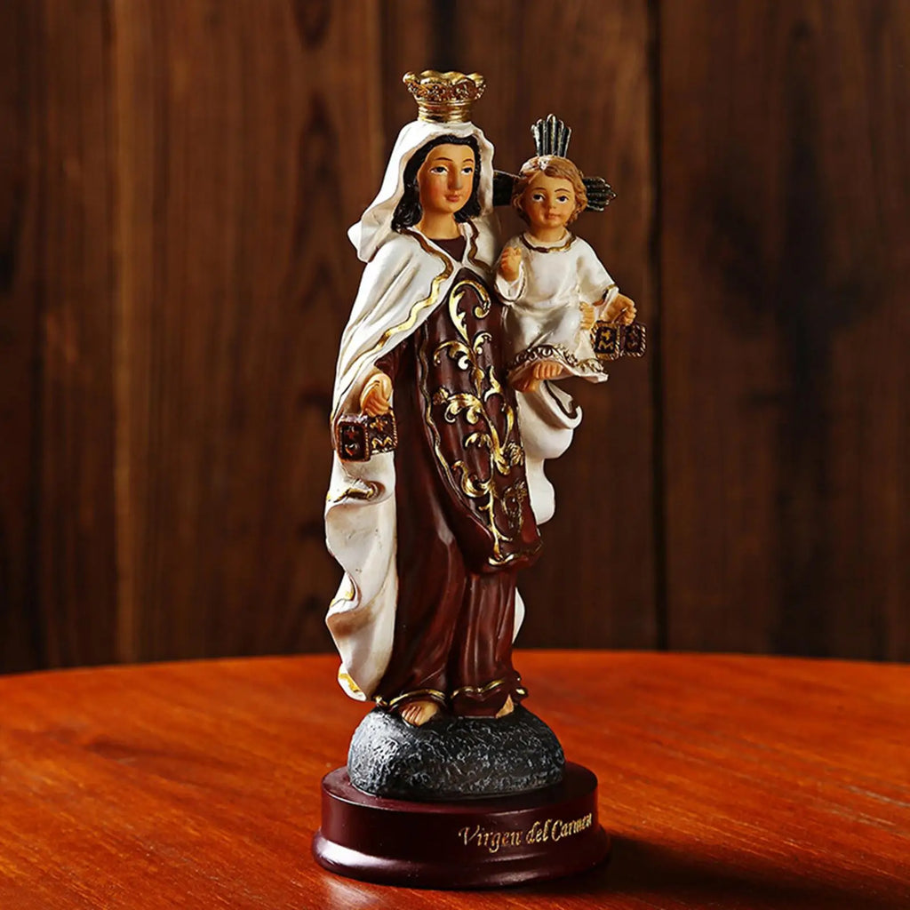 Catholic Resin Madonna Mary Statue Figure Handmade Figurine Religious Wedding Gift Xmas Home Desktop Decoration Zpaxo Default Title