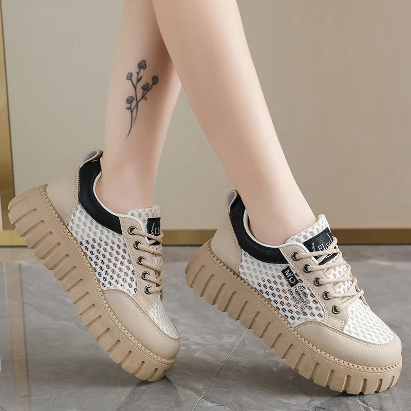 2026 Mesh Breathable Heightening Women's Casual Single Shoes Fashion Zpaxo
