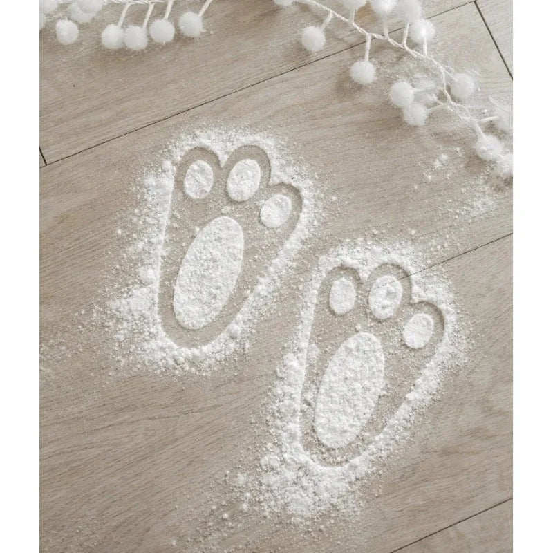 Reusable Bunny Paw Print Stencils Easter Footprint Plaques Egg Hunts