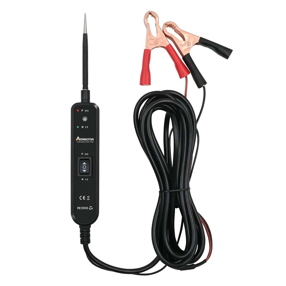 DC 7-36V Multifunctional Car Circuit Tester 8A Continuity Testing Zpaxo Black