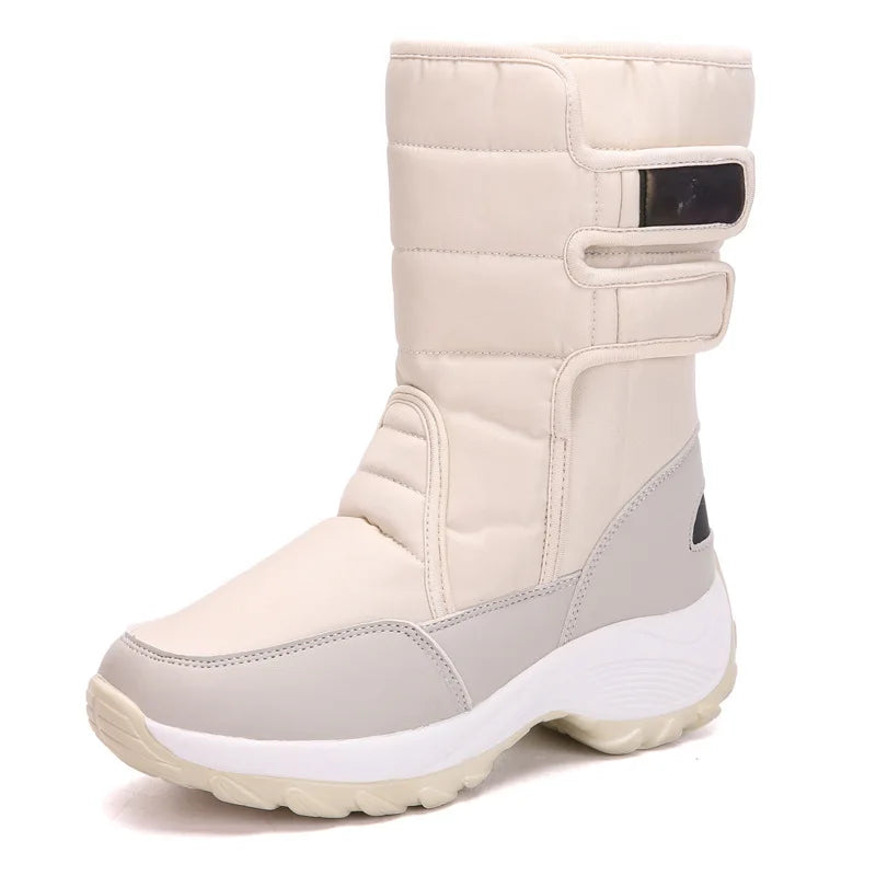 CINESSD 2023 Winter Warm Snow Boots Outdoor Waterproof Women's Cotton Zpaxo