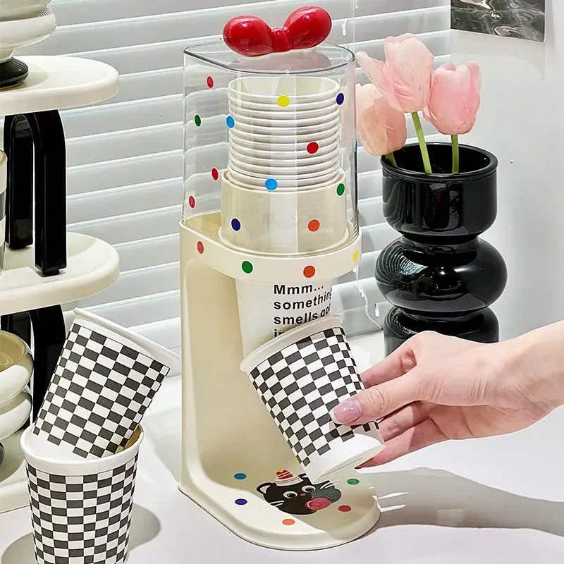 Cute Cup Holder Disposable Punch-free Household Storage Box Dining