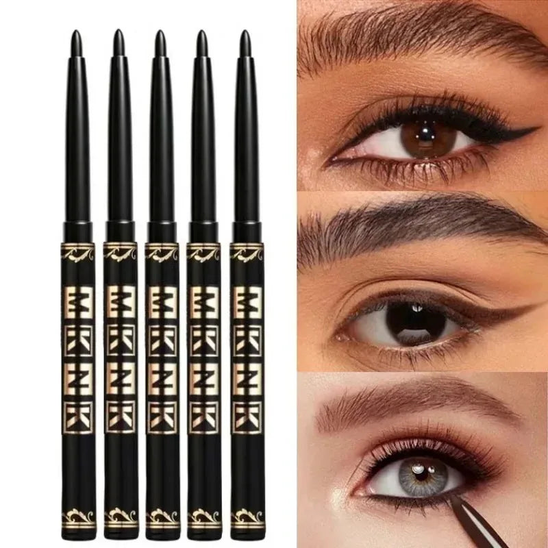 1-12pcs Waterproof Black Eyeliner Pencil Smudge-Proof, Easy Twist Application Eye Gel for Beginner-Friendly Bold Punk Eye Makeup Zpaxo