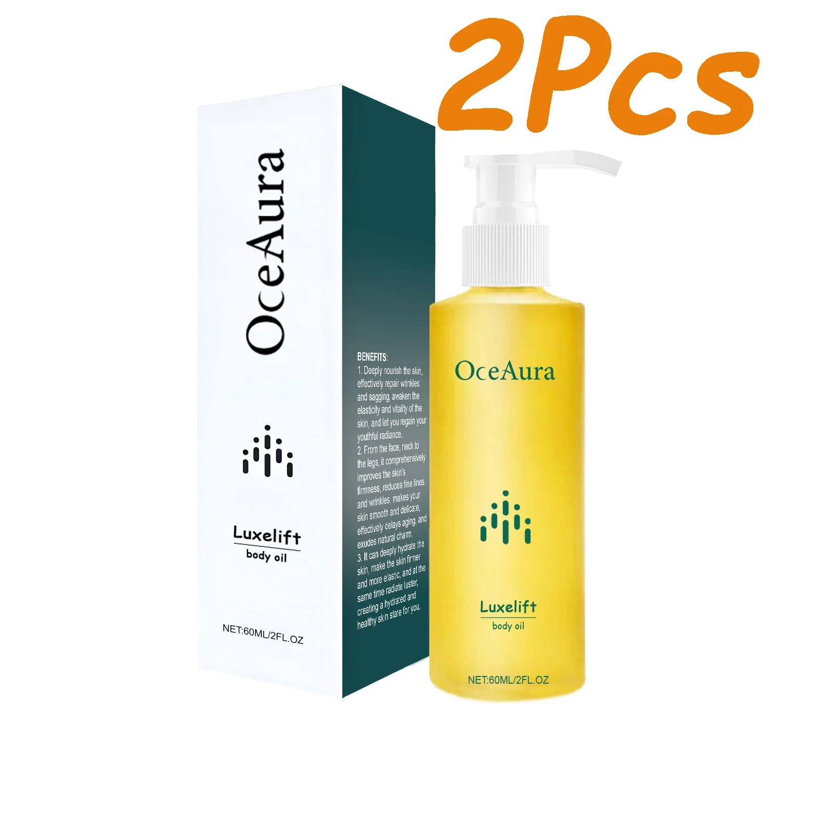 OceAura Body Firming Oil – Lifting, Moisturizing & Brightening Body Firming Oil Zpaxo 2 x 60ml Boxed