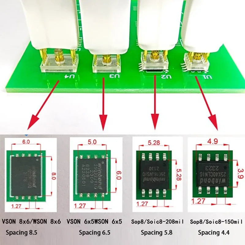 Sop8 W-son Chip Download Burn Write Probe Spring Needle Flash Eeprom Chip Burner Cable Zpaxo