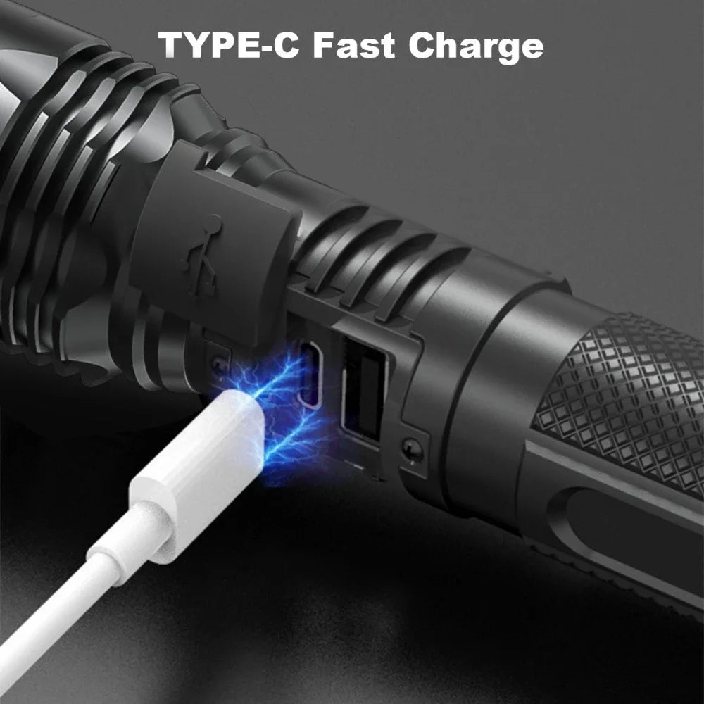 POCKETMAN 3800LM USB Rechargeable Zoomable LED Flashlight Torch