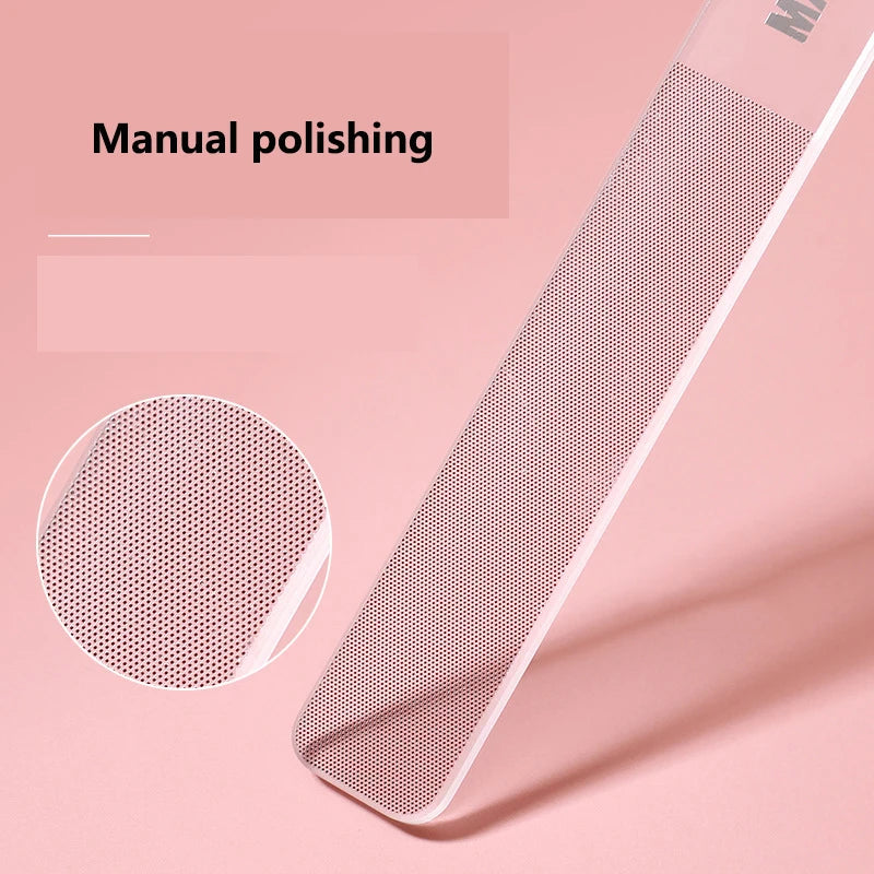 Portable glass nail file - washable for easy cleaning - an excellent tool for manicure polishing and shaping nails. Zpaxo