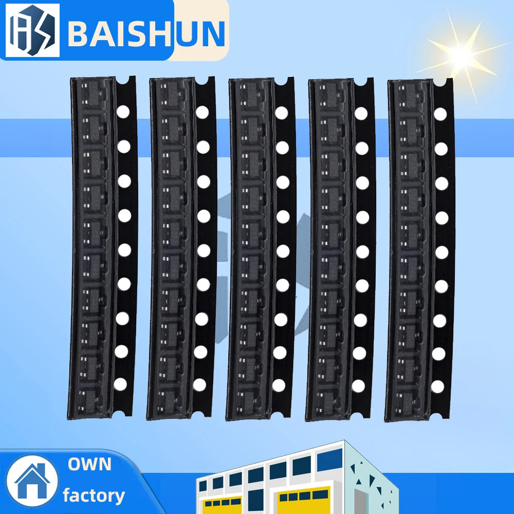 10/50/100-Piece 2N7002/2N7002LT1G N-Channel Enhancement MOSFET - 60V 300mA SOT-23 Surface Mount Package Zpaxo