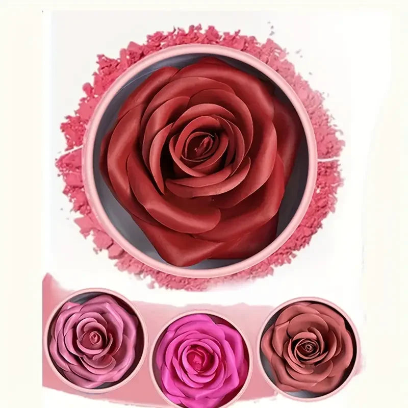 Floral Blush 3D petal Rose Petal Natural highlighter flower Blusher Pigment Long Lasting Face Makeup Brighten Effect cosmetics Zpaxo