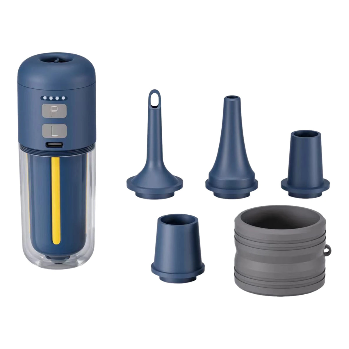 Portable Air Pump 2000 MAh Battery Camping Light Mini Outdoor Type-c Zpaxo Blue