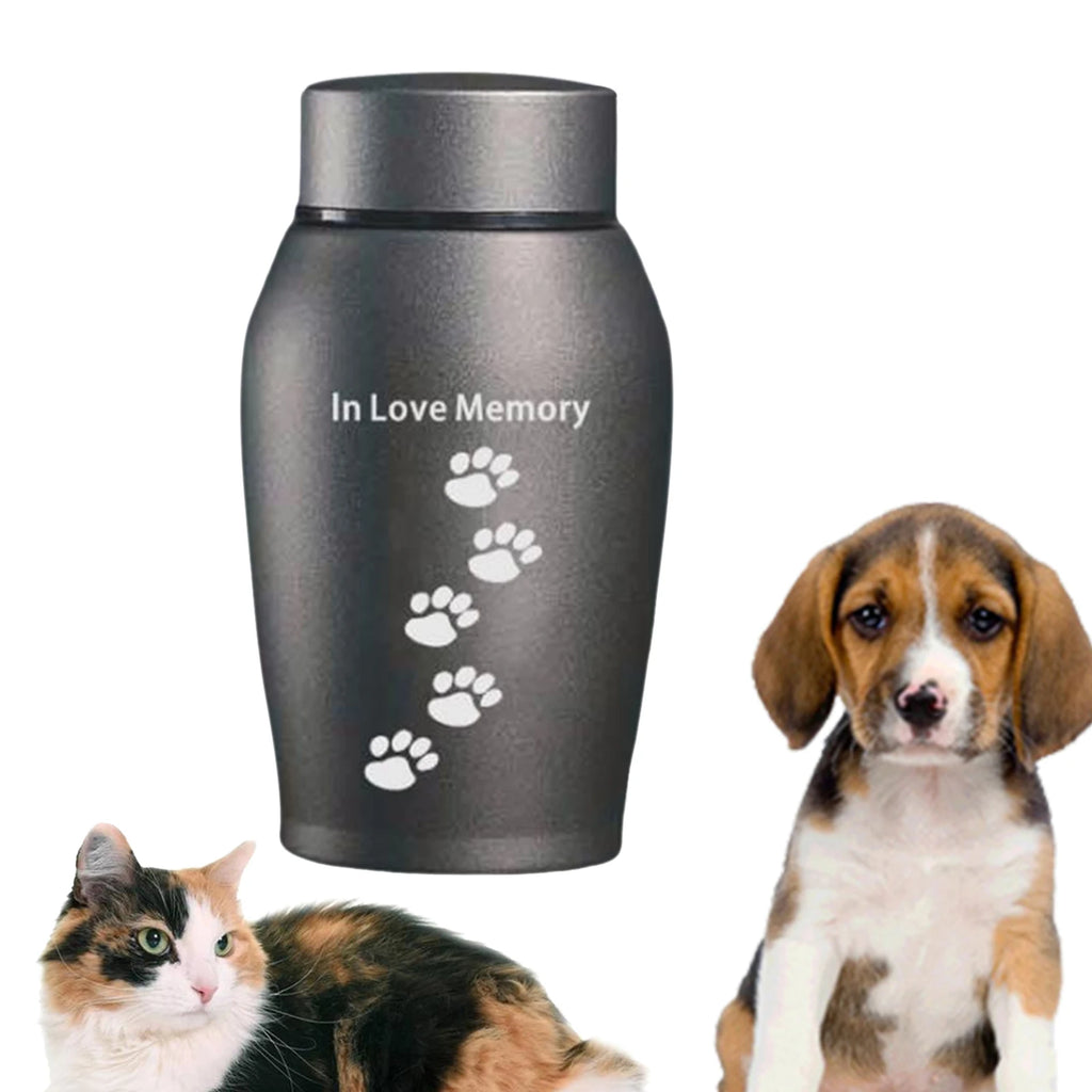Mini Stainless Steel Pet Cremation Urn | Memorial Keepsake Case Pet Memorial Urn Zpaxo
