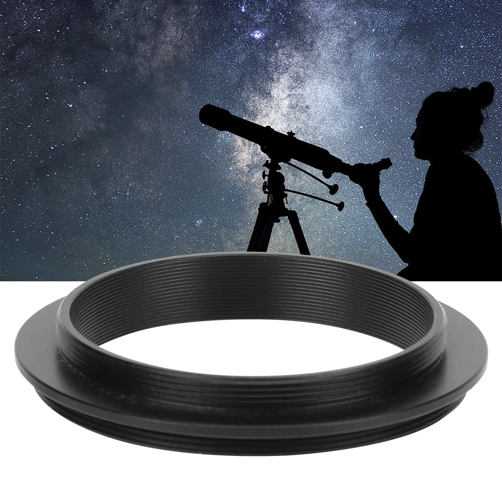 Astronomical Telescope Adapter  M48mm‑ M54mm Adapter  Aluminium Alloy Black Astronomical Telescope Accessory