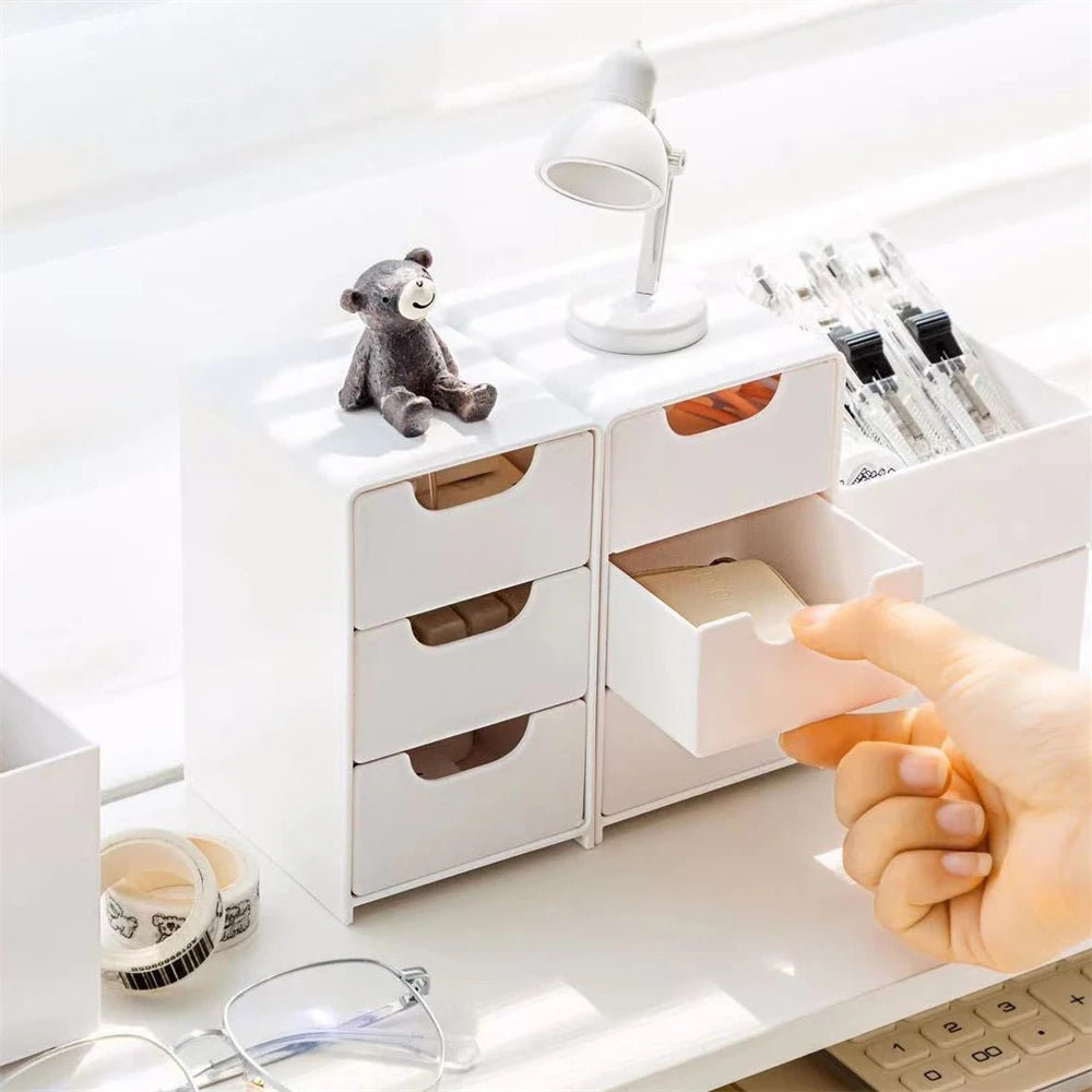 Mini 3-Tier Drawer Organizer – Desk, Jewelry & Cosmetics Drawer Organizer Zpaxo