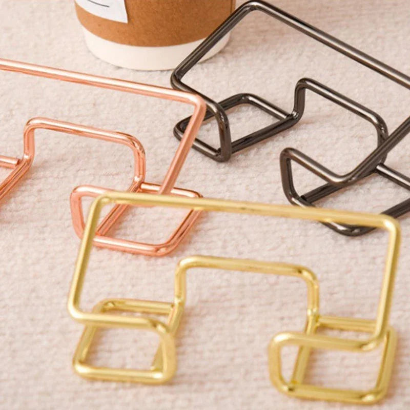 Metal Business Card Holder for Desktop – Stylish Office Organizer Business Card Holder Zpaxo