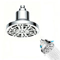1PC Filtered Shower Head for Hard Water, Water Softener Showerhead with Shower Filter, High Pressure, Chrome Finish Zpaxo 1PC-Silver