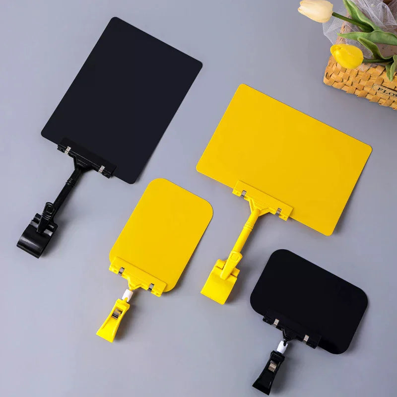 1 Pc Fruit Price Tag Clip Wear-resistant PVC Waterproof Whiteboard Holder Merchandise Display & Food Advertising Sign Clip Zpaxo