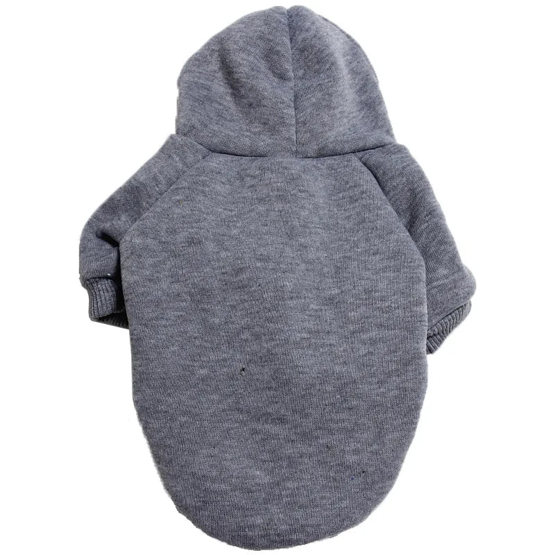 Winter Teddy Dog Clothes Sport Hoodies Sweatshirts Warm Coat Clothing Zpaxo GRAY XXL 4.6-6.5kg