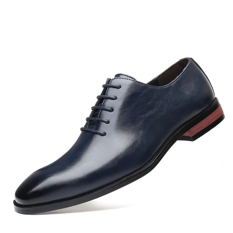 Mens Black Leather Oxford Shoes Lace Up Formal Dress Comfortable Non Zpaxo 6288 Blue 41 China Mainland