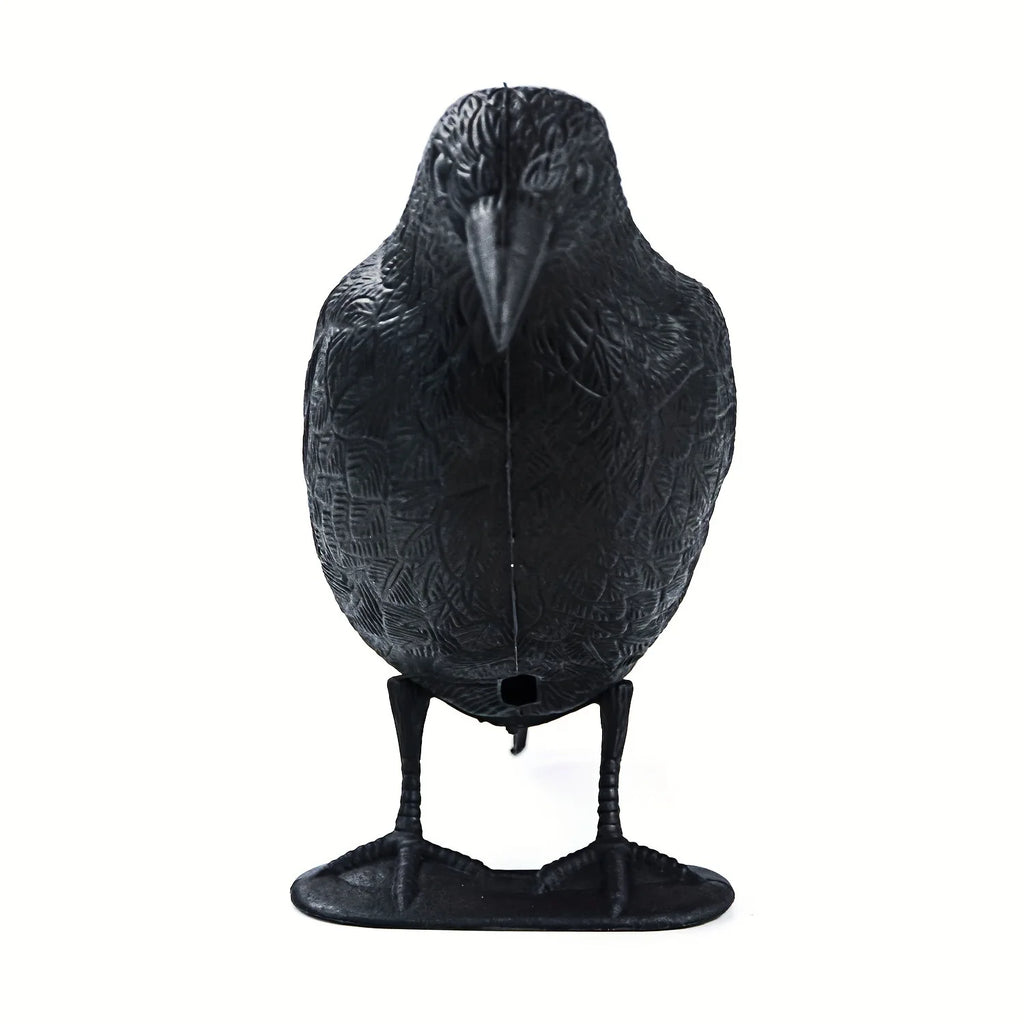 Realistic Crow Decoy Bird Scarer – Garden Pigeon Deterrent